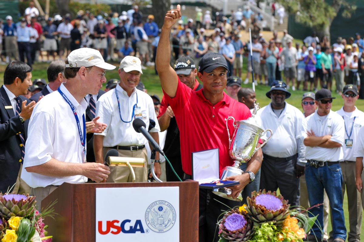 2008年全米オープン優勝時のタイガー　写真：Getty Images