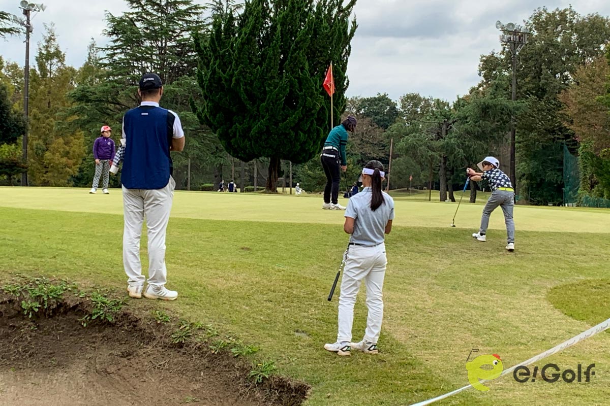 北谷津ゴルフガーデンで開催されたチップ＆パットの「マイ・ファースト・ティ」