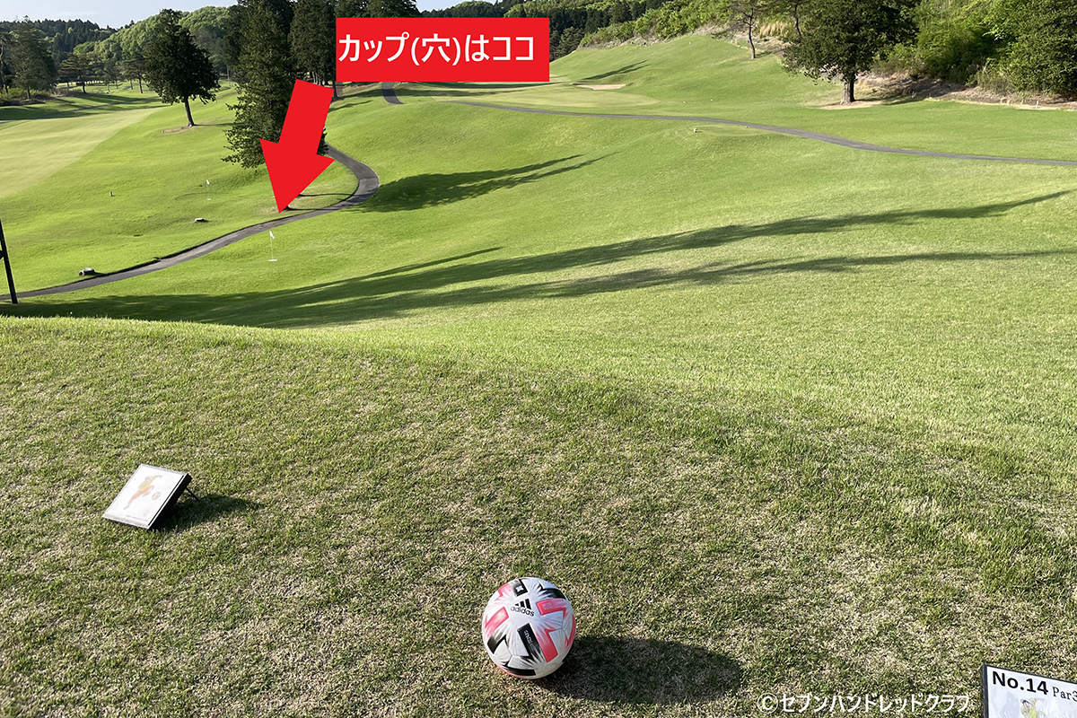 実際のフットゴルフコース　写真提供：セブンハンドレッドクラブ