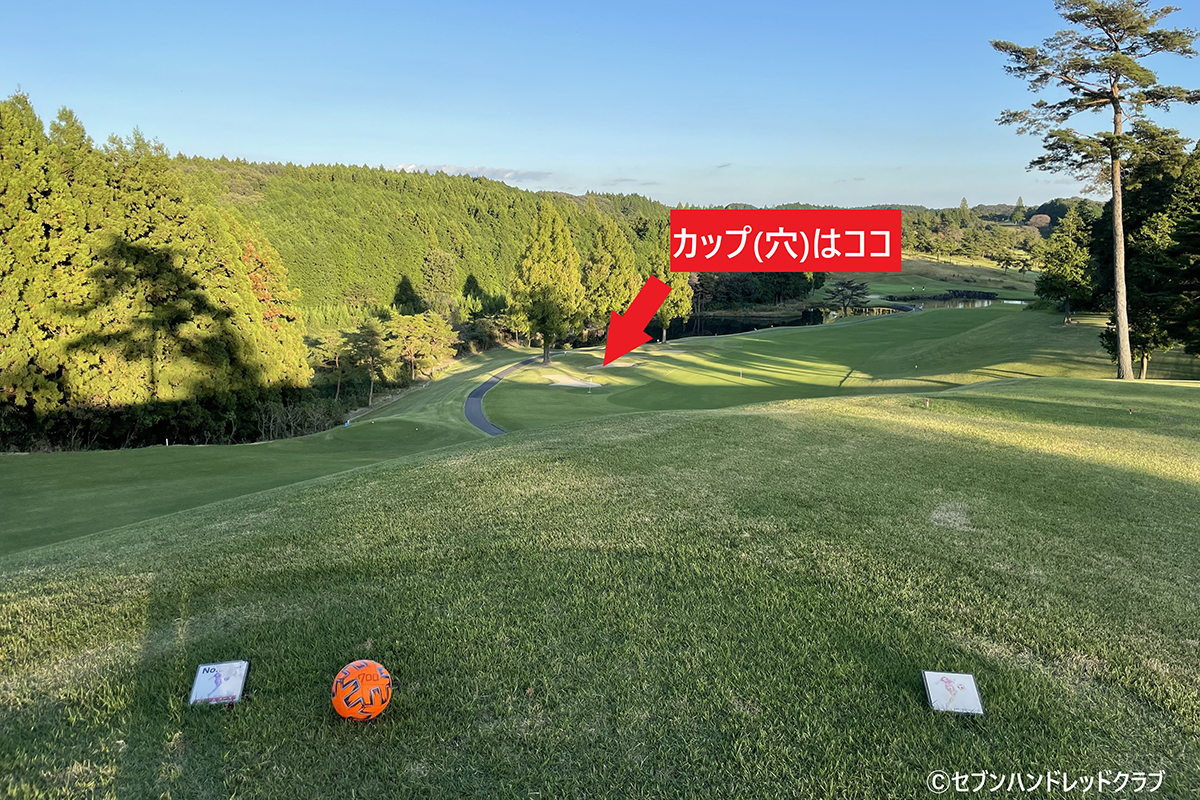 実際のフットゴルフコース　写真提供：セブンハンドレッドクラブ