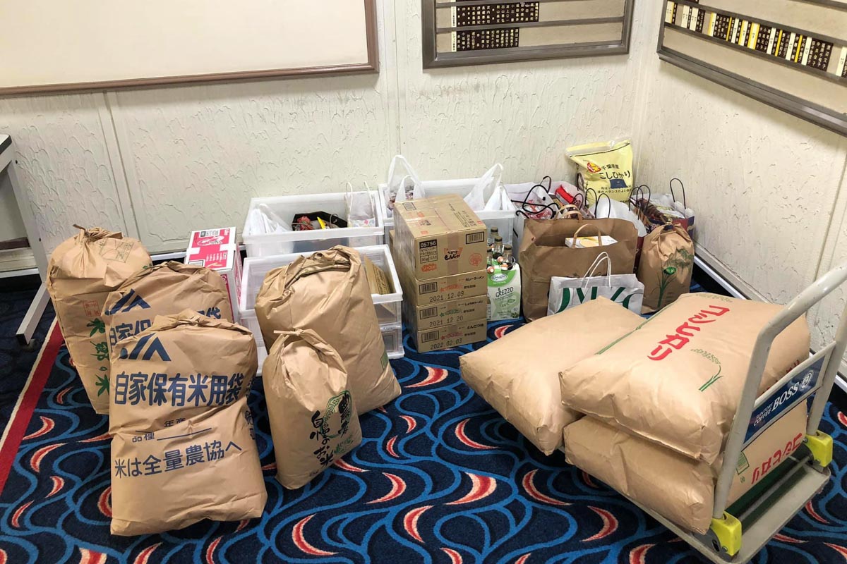 第3回のチャリティーコンペで集まった食料品