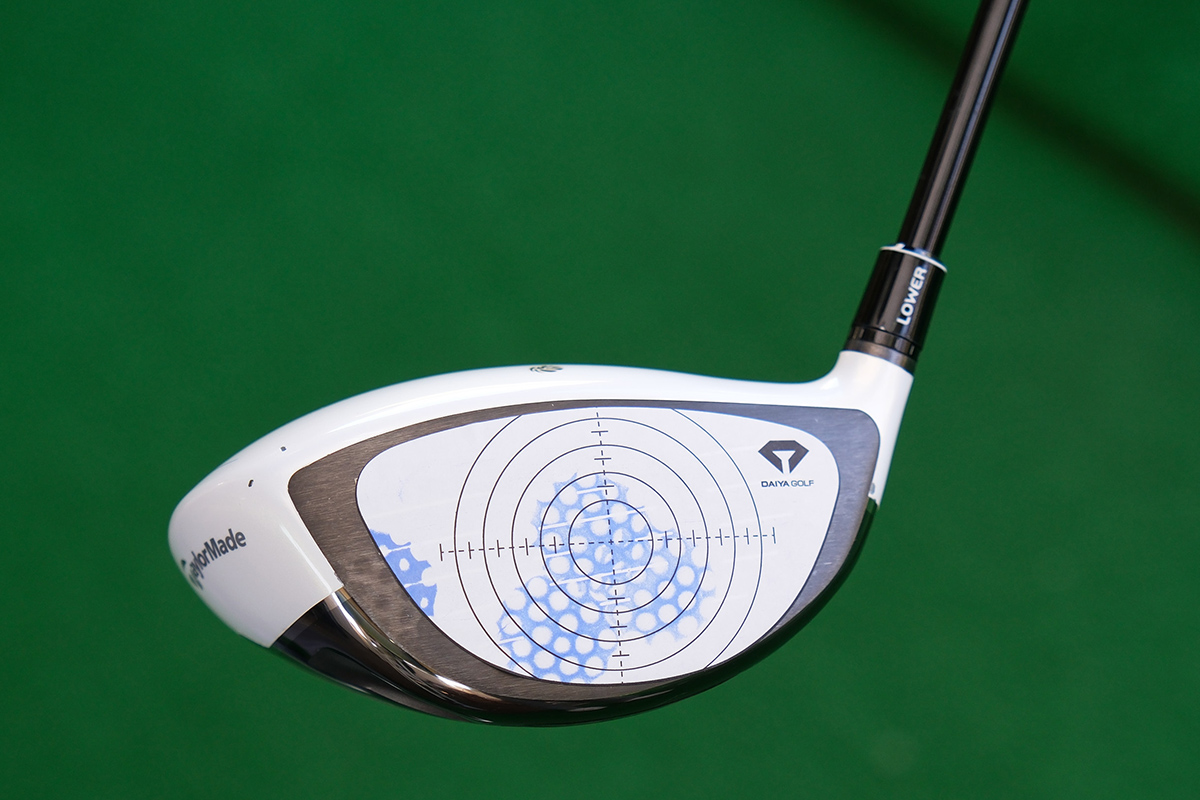 実際のショット結果。先寄りの下部に当たる傾向が強い