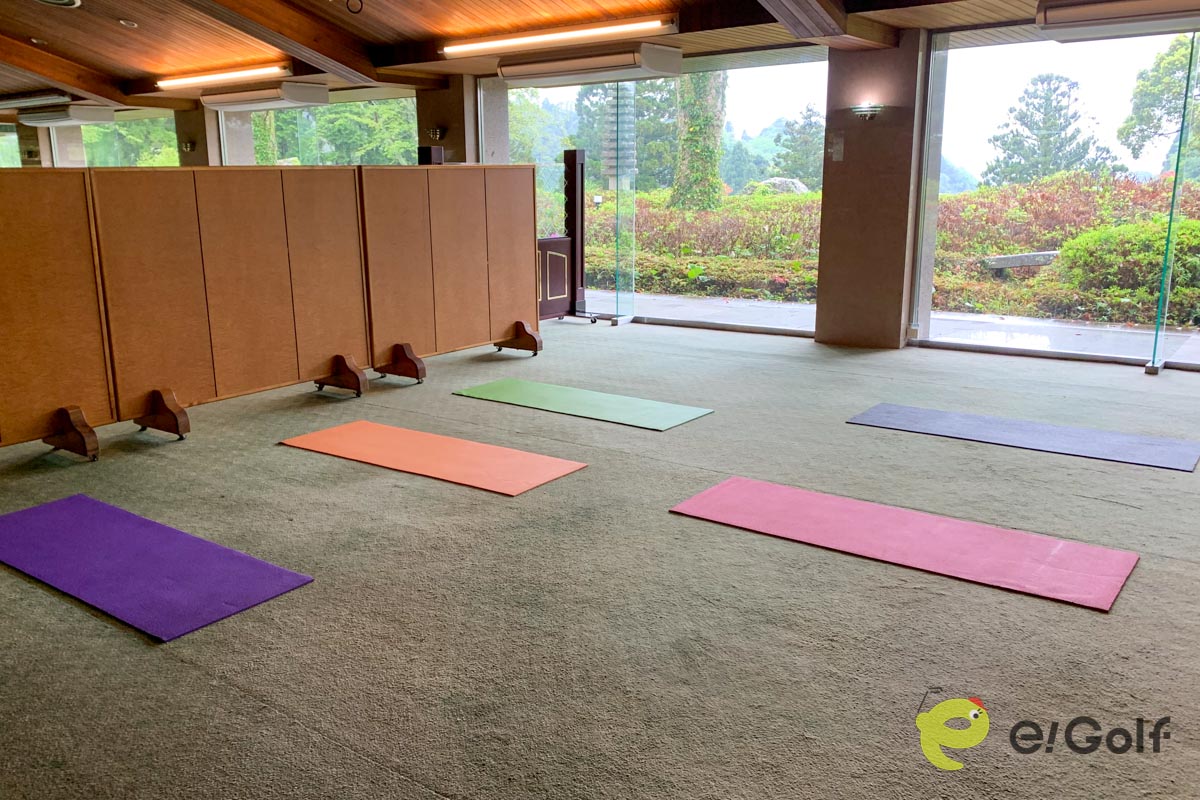 レストランを廃止してストレッチルームとして利用しているマグレガーCC