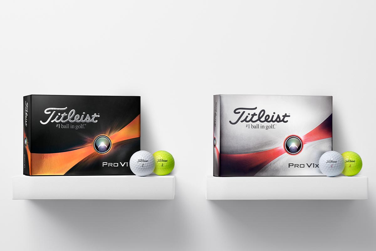 2023年モデルの「プロV1」（左）と「プロV1x」