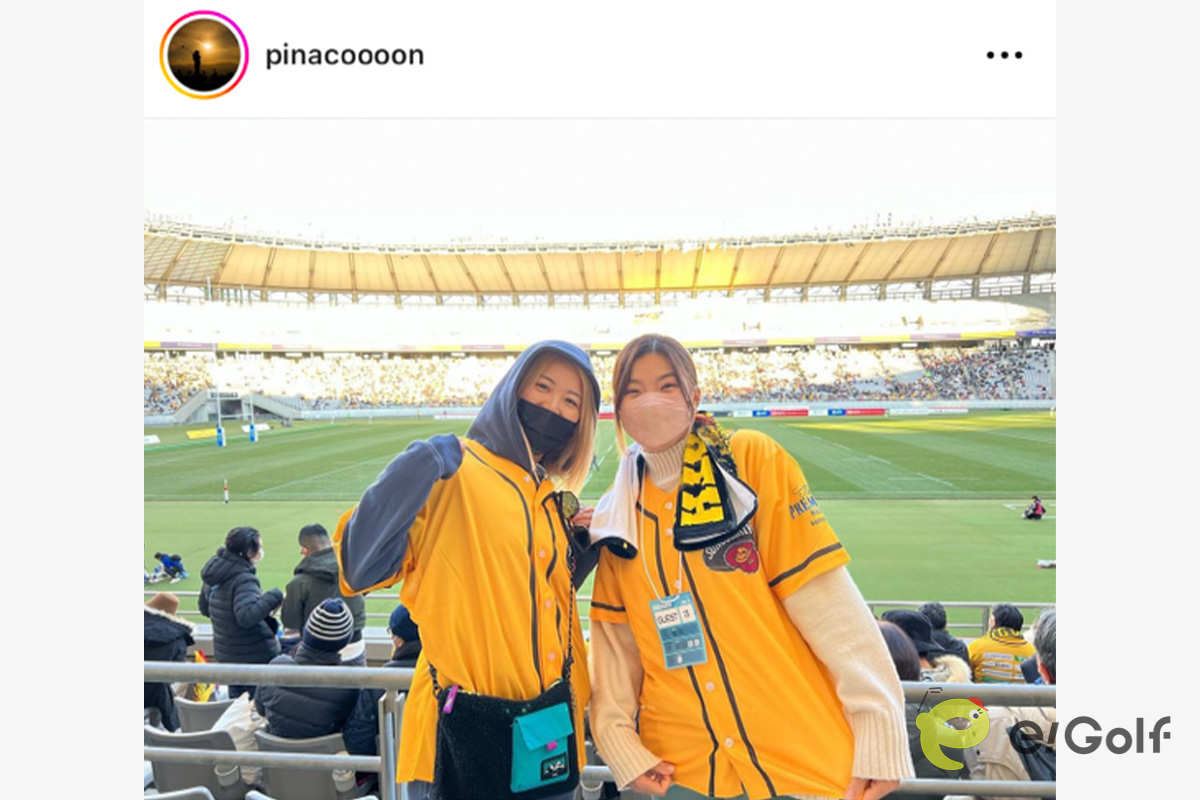 渋野日向子のインスタグラム（@pinacoooon）