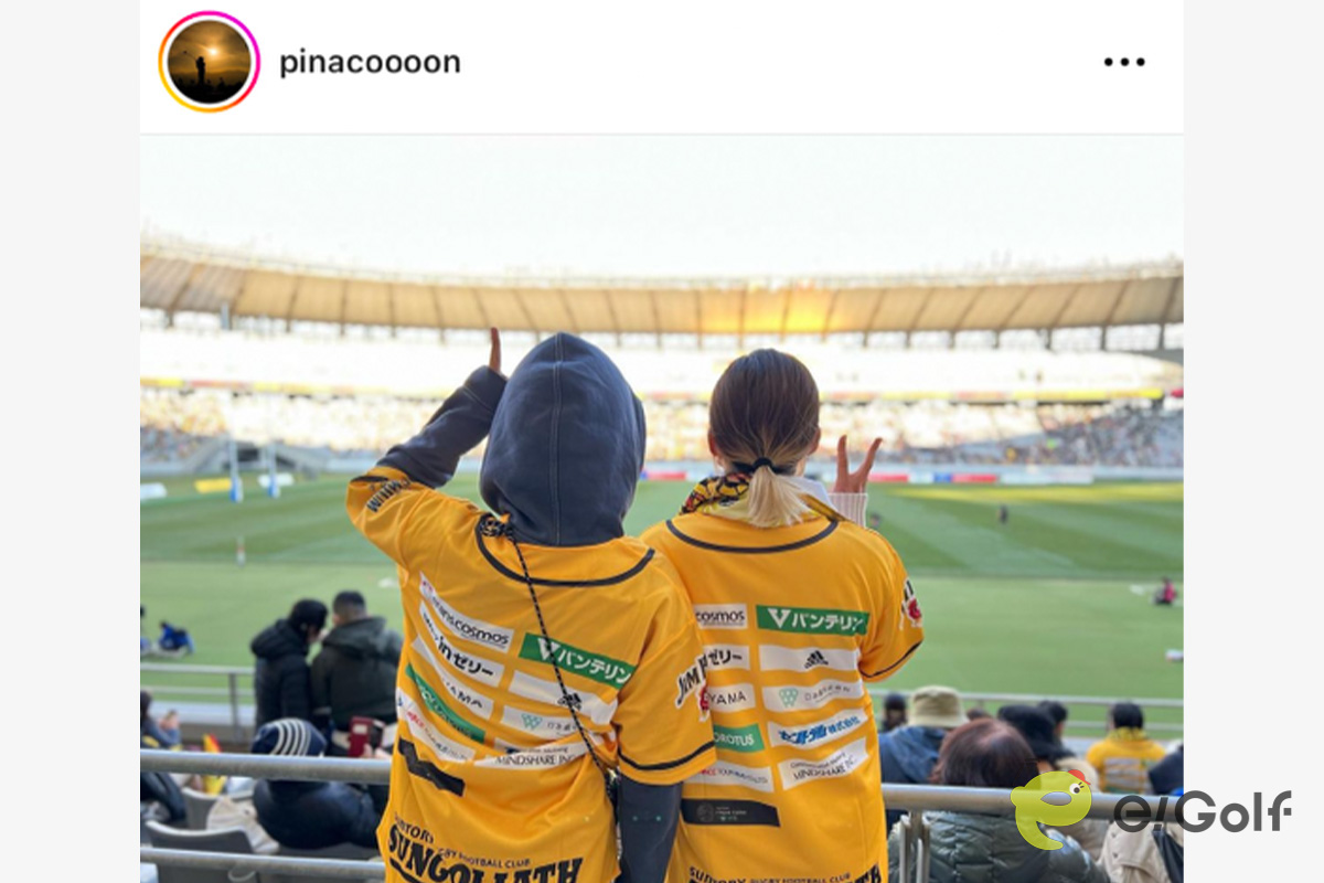 渋野日向子のインスタグラム（@pinacoooon）