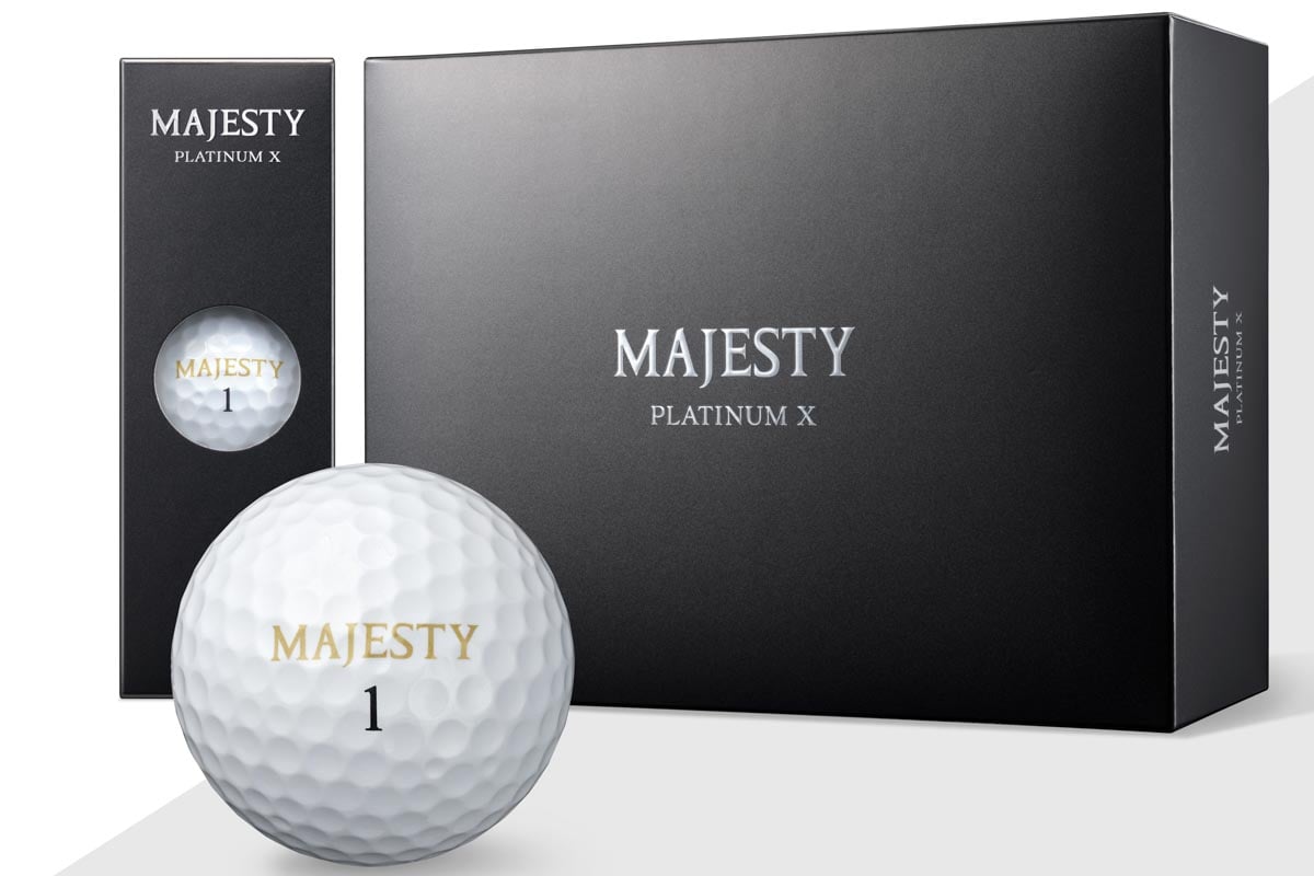 1ダース1万560円で登場したマジェスティゴルフの「マジェスティ プラチナムエックス」ゴルフボール