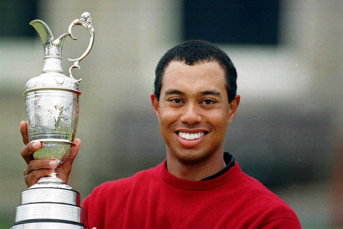 最年少24歳でのグランドスラム達成となった2000年の全英オープン　写真:Getty Images
