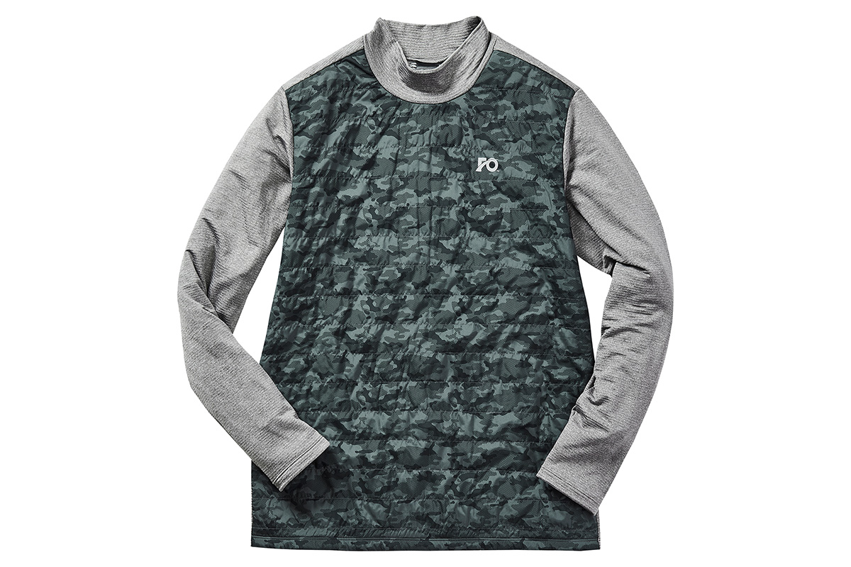 GOLFフロントキルトモックネック　カモフラブラック（1500円、税込み）