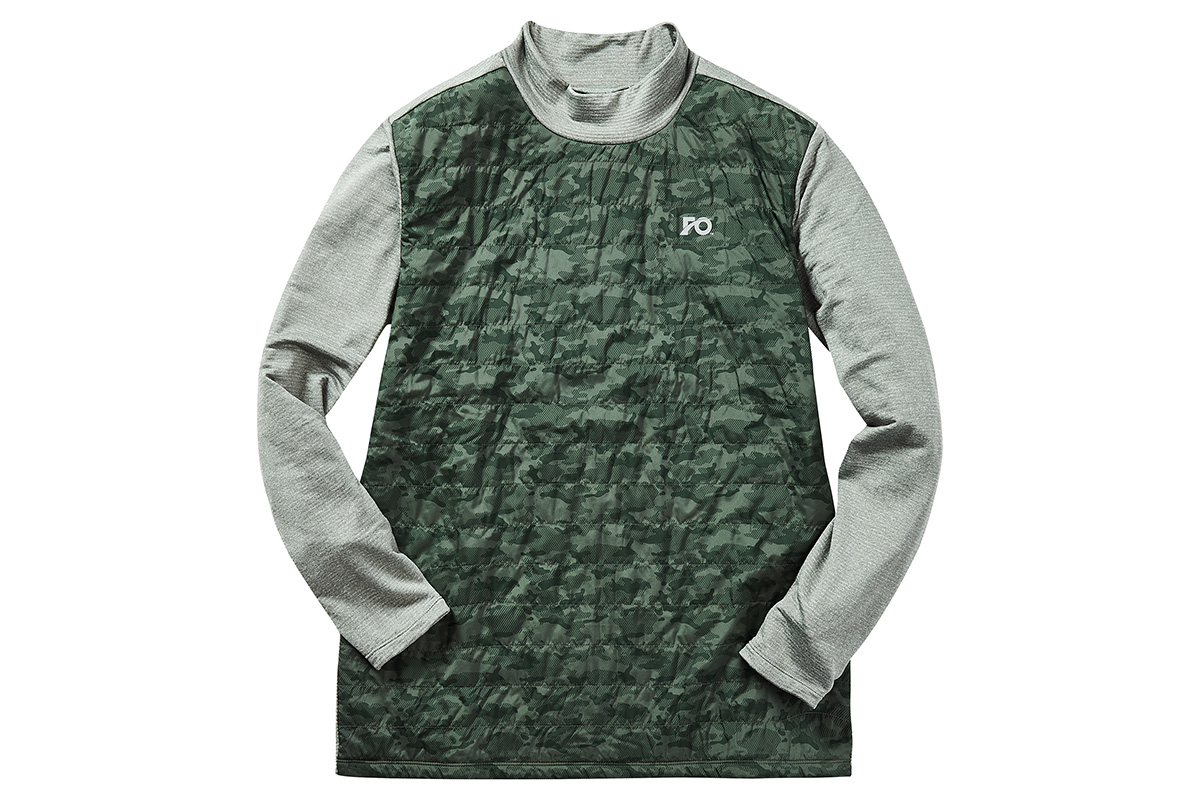 GOLFフロントキルトモックネック　カモフラカーキ（1500円、税込み）