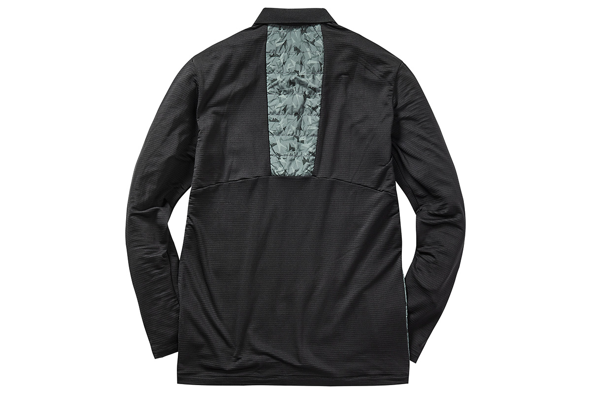 GOLFフロントキルト長袖ポロシャツ背面