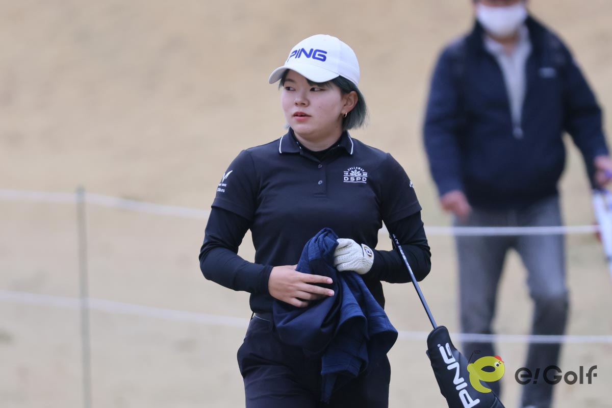 3度目の挑戦で初のプロトーナメント予選通過を果たした渋野暉璃子　写真:作田祥一