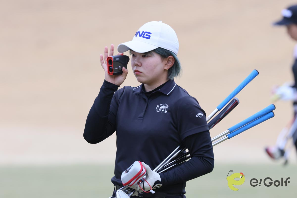 3度目の挑戦で初のプロトーナメント予選通過を果たした渋野暉璃子　写真:作田祥一