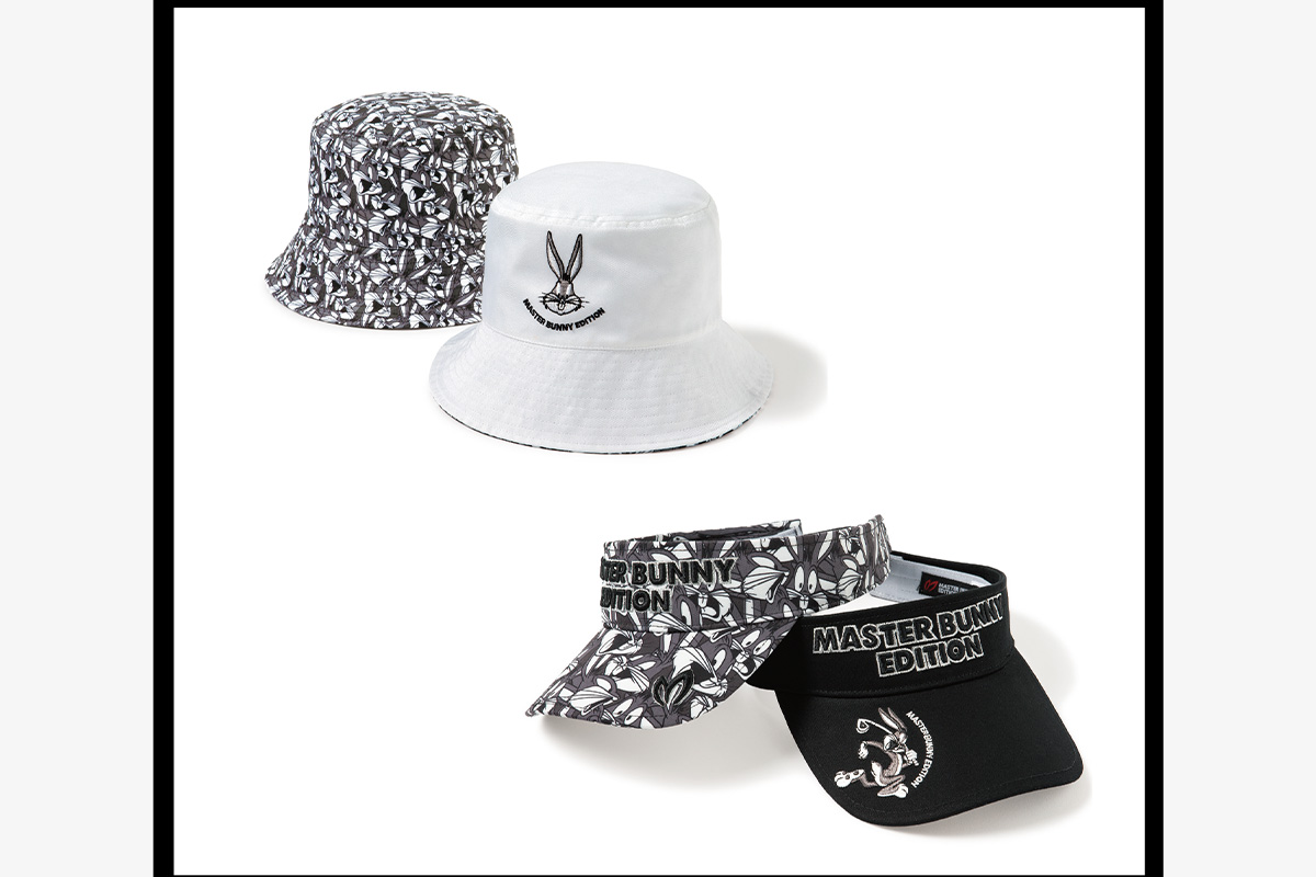 左上:リバーシブルハット（7480円）、右下:バイザー（6380円）