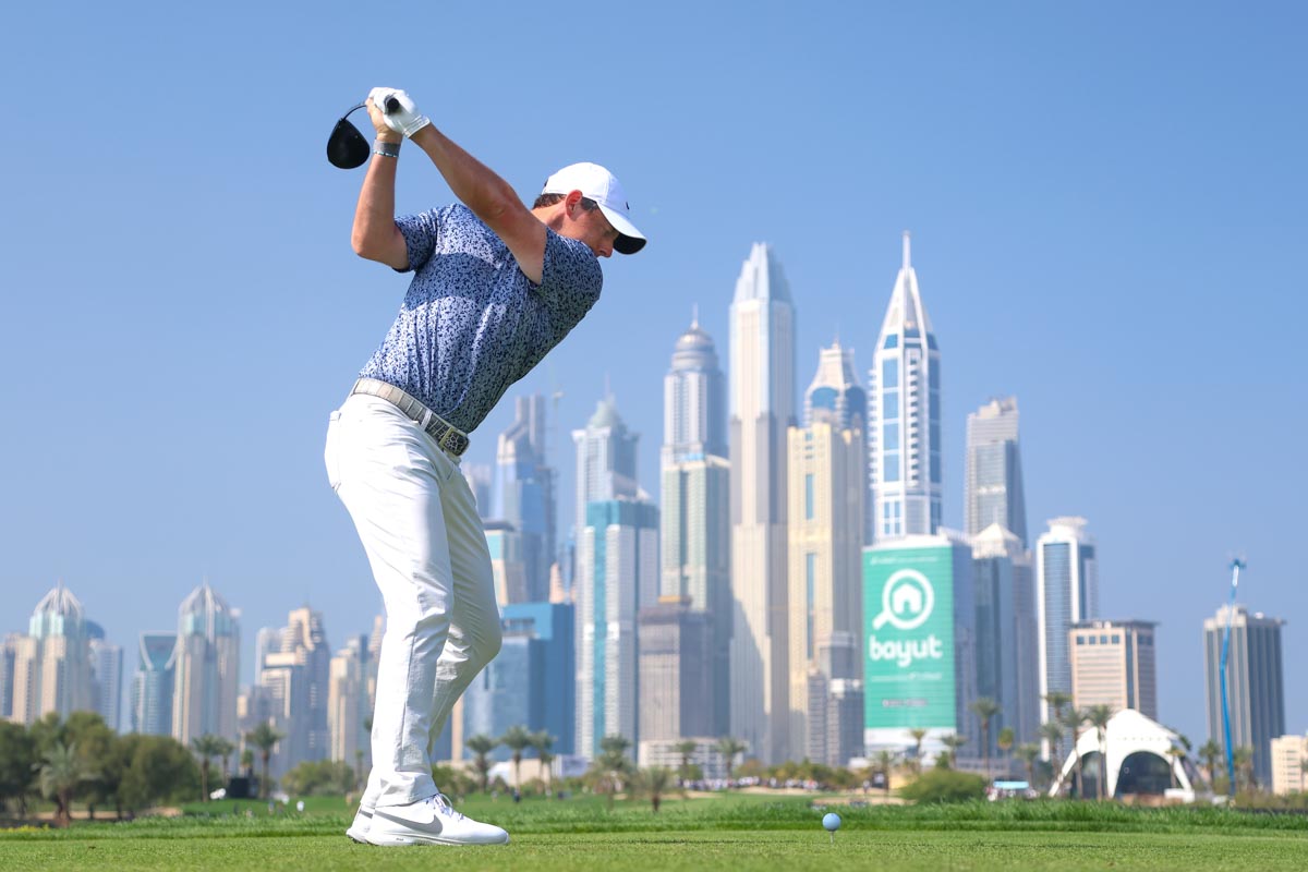 DPワールドツアーの高額大会、ヒーロー・ドバイデザートクラシックで大会3勝目を挙げたローリー・マキロイ　写真：Getty Images