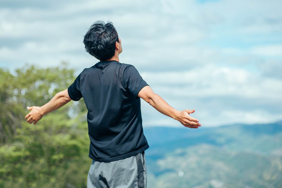 ショットの前には大きく深呼吸を　写真：AC