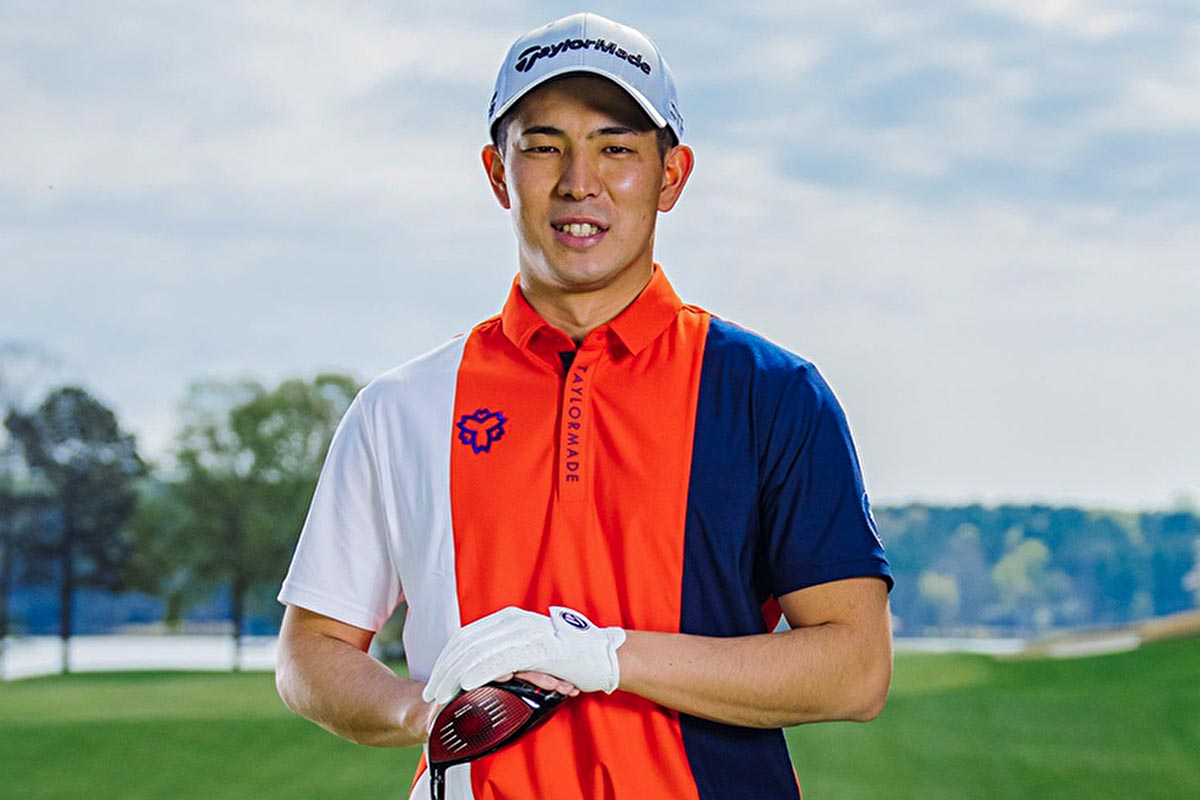 4月6日、テーラーメイドゴルフとの契約を発表した世界アマランキング1位でマスターズにも出場する中島啓太　写真：テーラーメイドゴルフ提供