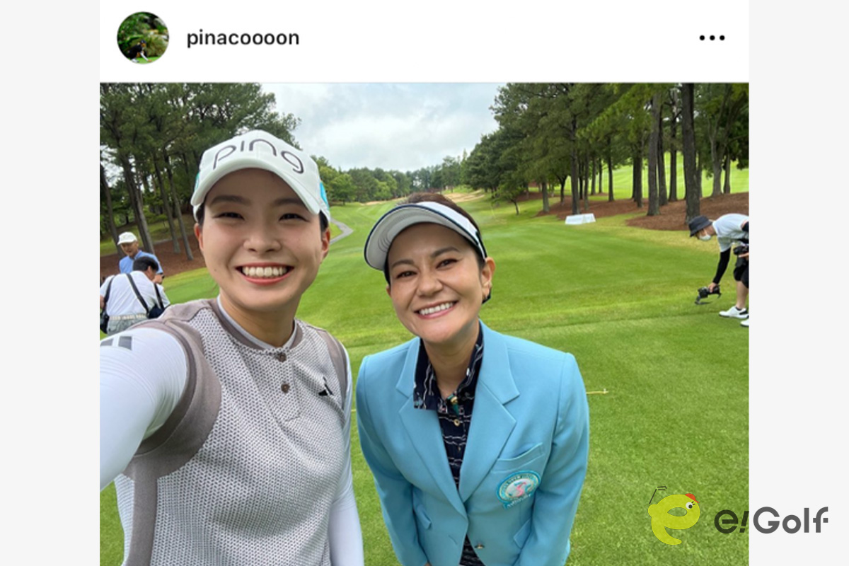 渋野日向子のインスタグラム（@pinacoooon）