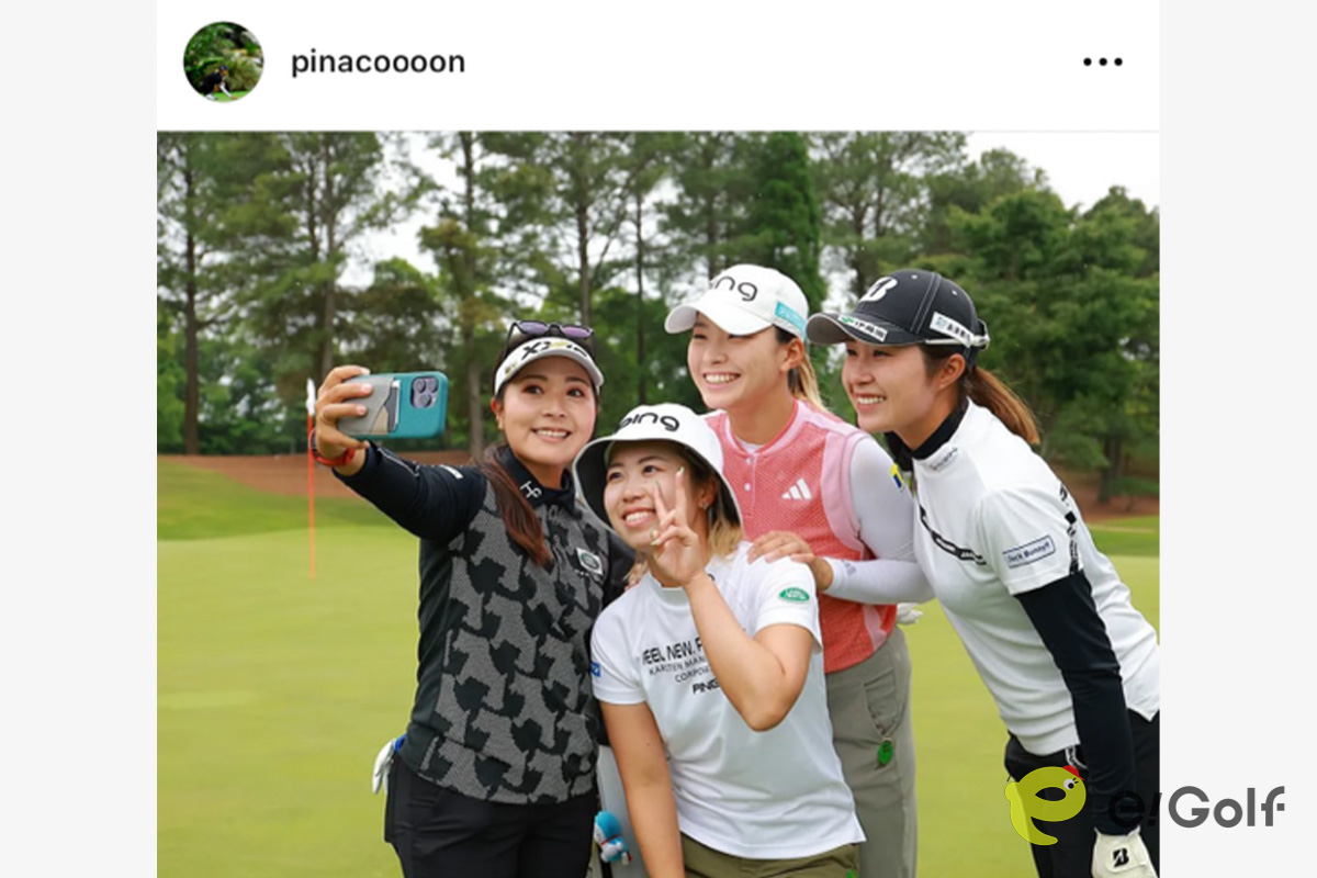 渋野日向子のインスタグラム（@pinacoooon）