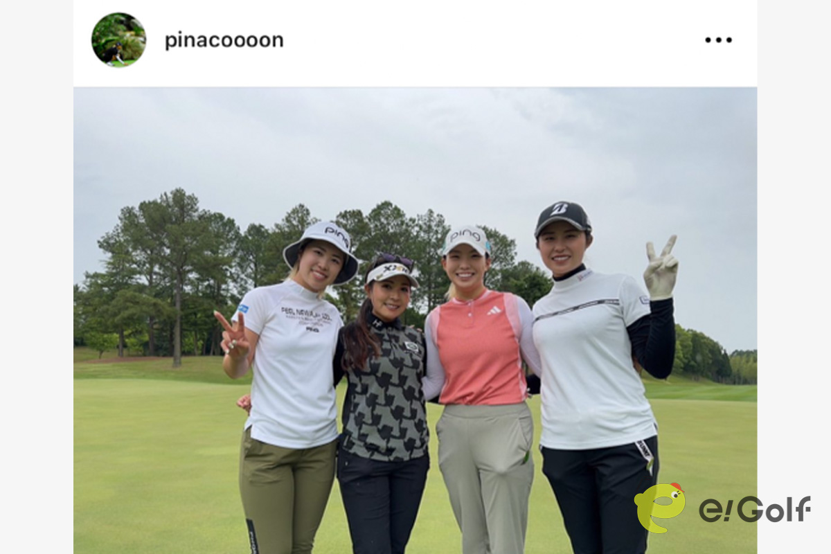 渋野日向子のインスタグラム（@pinacoooon）