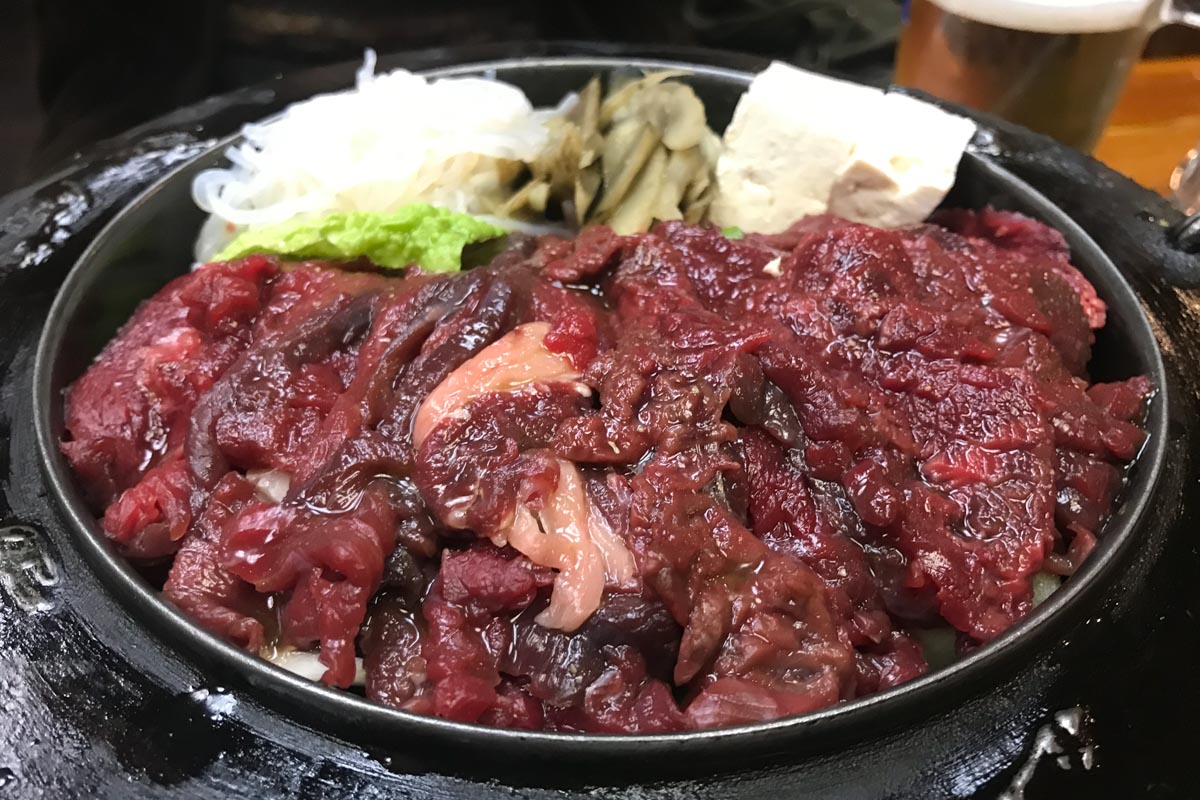 馬肉のすき焼き
