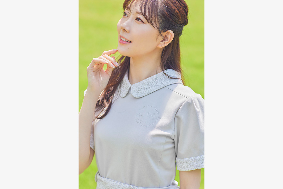 Samantha GOLF meets MIYUKI WATANABE　ワンピース　 いちごミルク（ホワイト×ピンク） モカベージュ（ライトベージュ×オフホワイト）　3万800円(税込み)