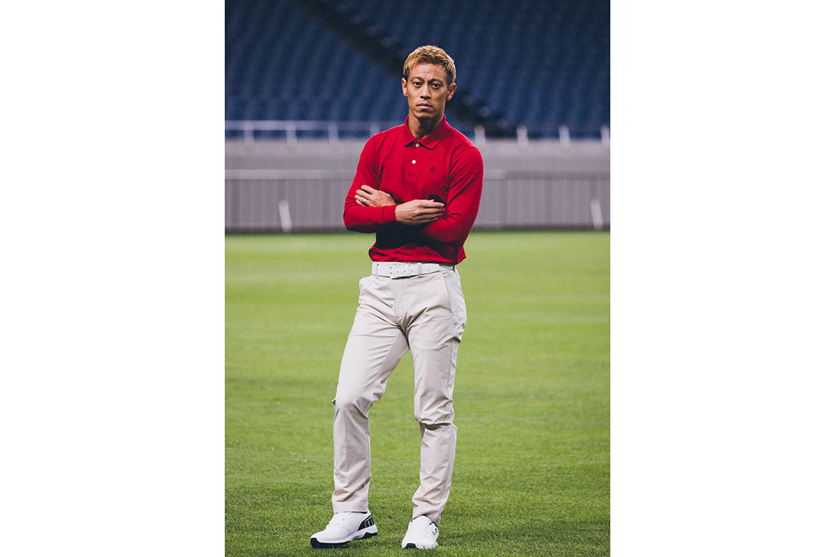 「THE MAN IS BACK」をコンセプトに撮影に挑んだ本田圭佑さん