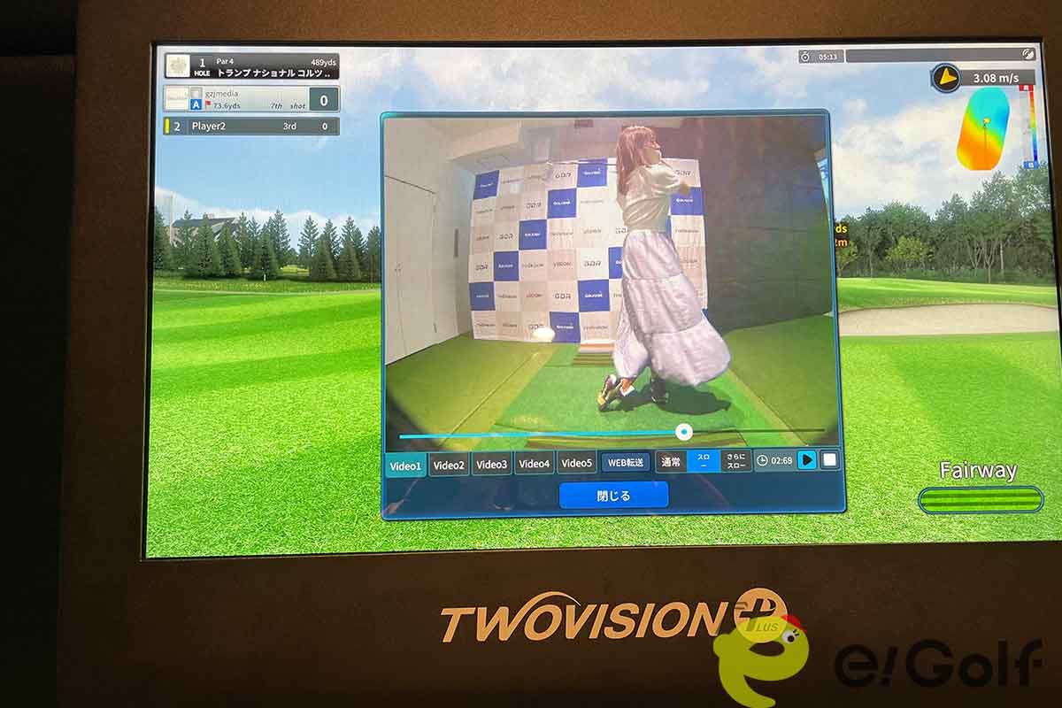 スイング動画もチェック可能