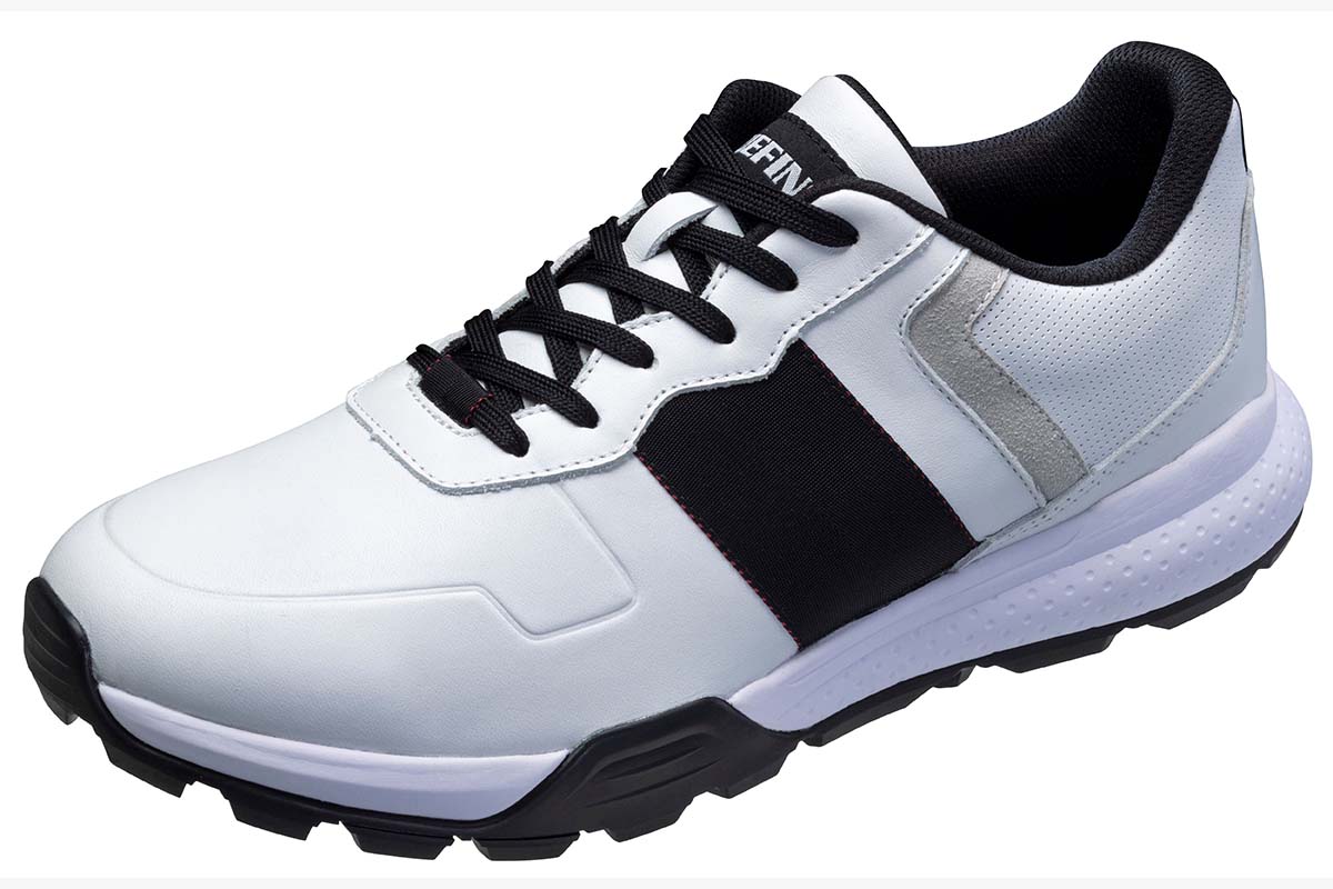 スパイクレスシューズ「BRIEFING×BRIDGESTONE GOLF LEATHER LOW」ホワイト