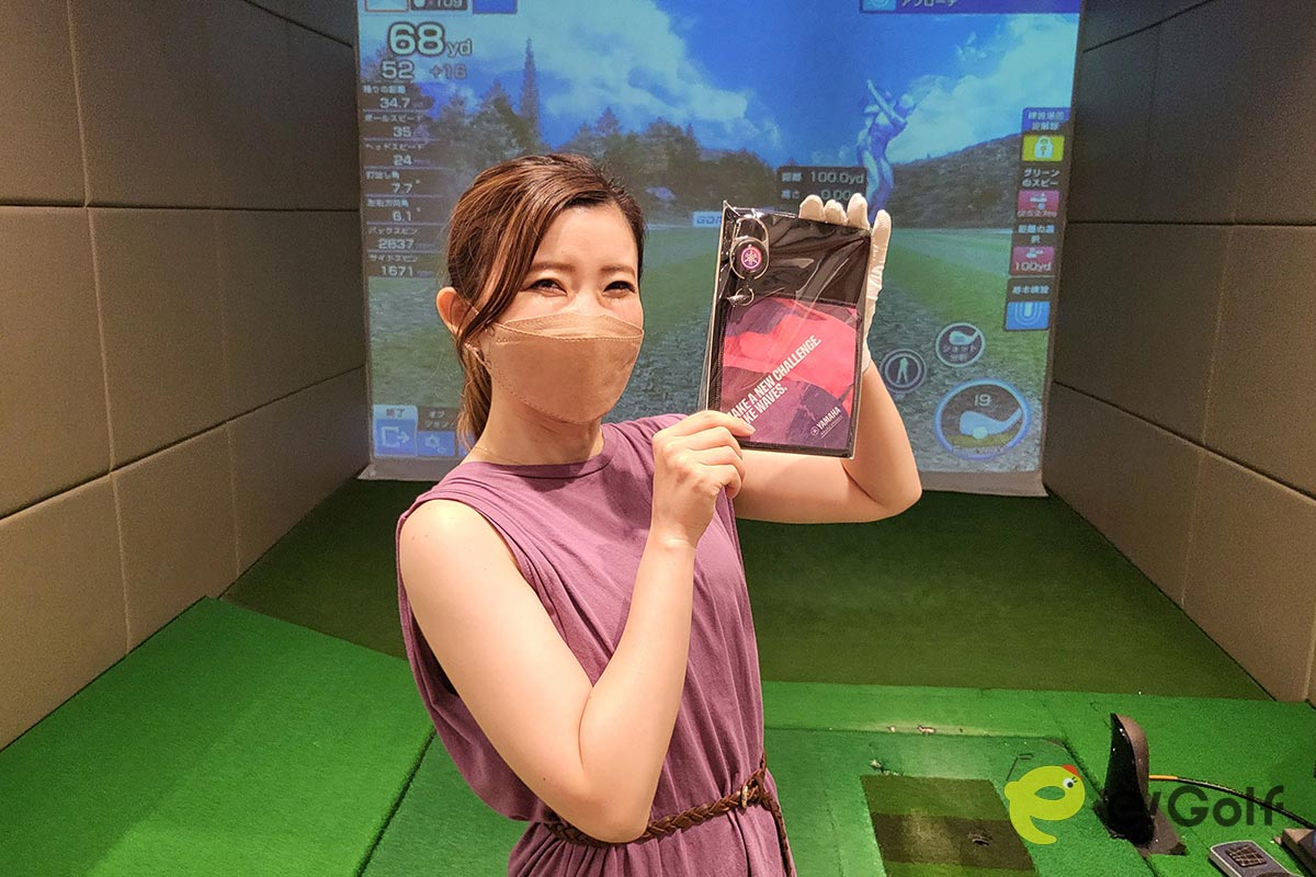 ワンオン達成し、ヤマハオリジナルボールクリーナーをget