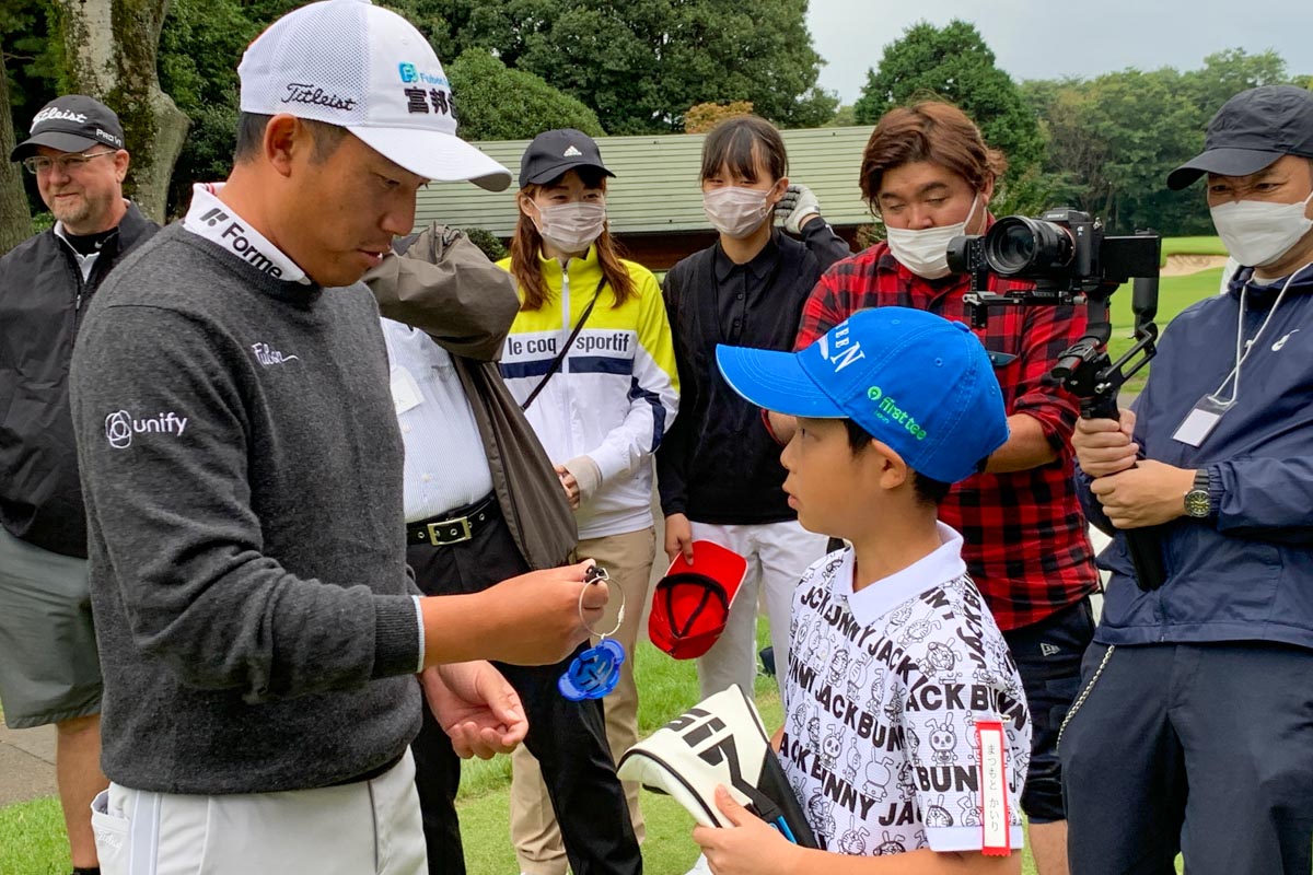 PGAツアー1勝で昨年の五輪で銅メダルを獲得したC.T.パンが激励に訪れた