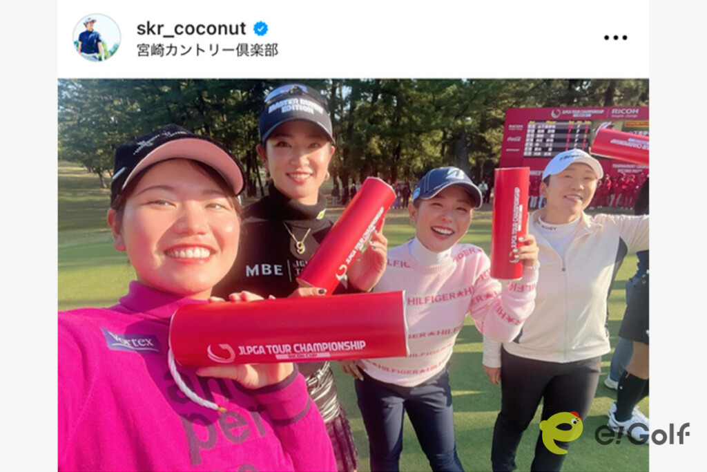 JLPGAマーカー(原英莉花、堀琴音、菅沼菜々、稲見萌寧) 櫻井心那が吉田優利＆原英莉花＆菅沼菜々らとの“激レア”オフショット大