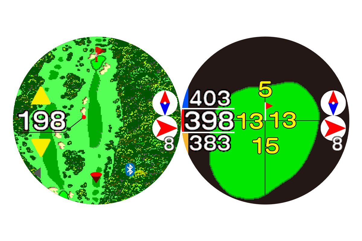 様々な情報が見やすく表示される「イーグルビジョン ACE PRO」
