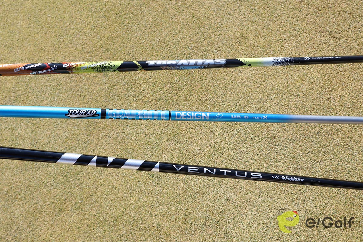 3人それぞれのスペックに合わせて選ばれたシャフト　写真：田辺直喜