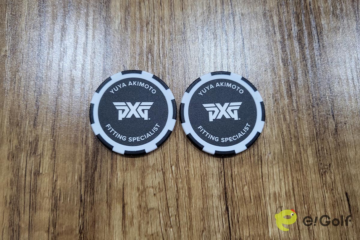 PXG直営店舗でフィッティングを受けるともらえるマーカー　