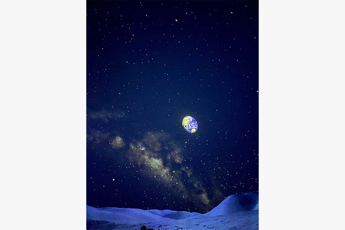 「あなただけの星空ドーム」を訪れた神谷そら　写真：JLPGA
