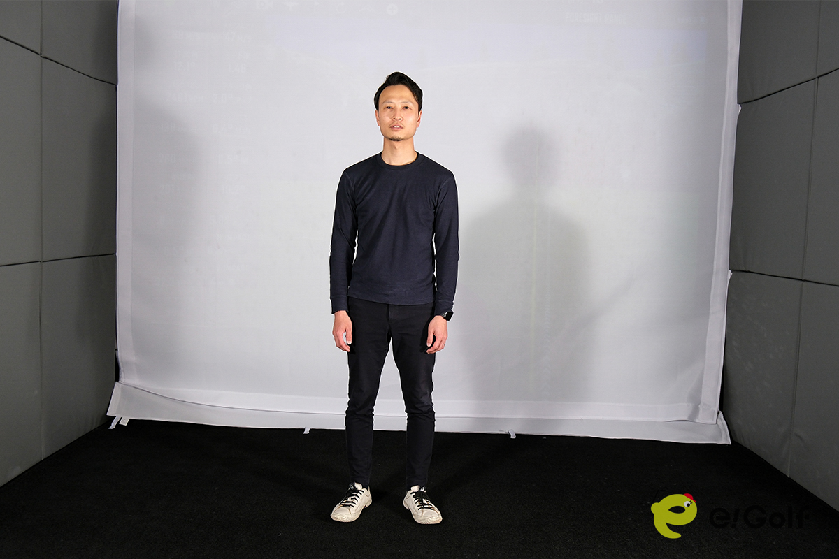 「GCクワッド」を使った計測で、トータル250ヤードオーバーを記録したe!golfスタッフ「T」