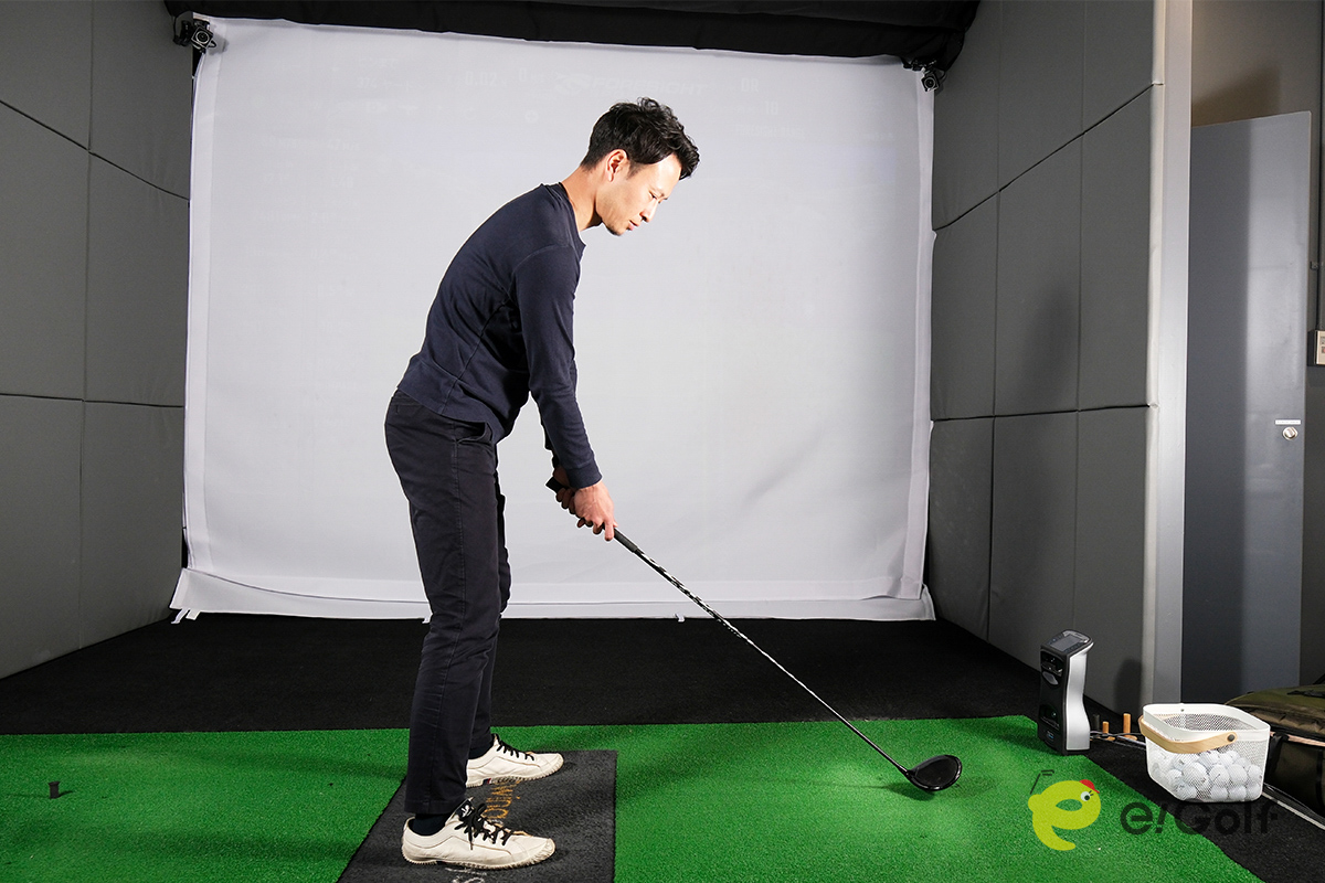 「GCクワッド」を使った計測で、トータル250ヤードオーバーを記録したe!golfスタッフ「T」