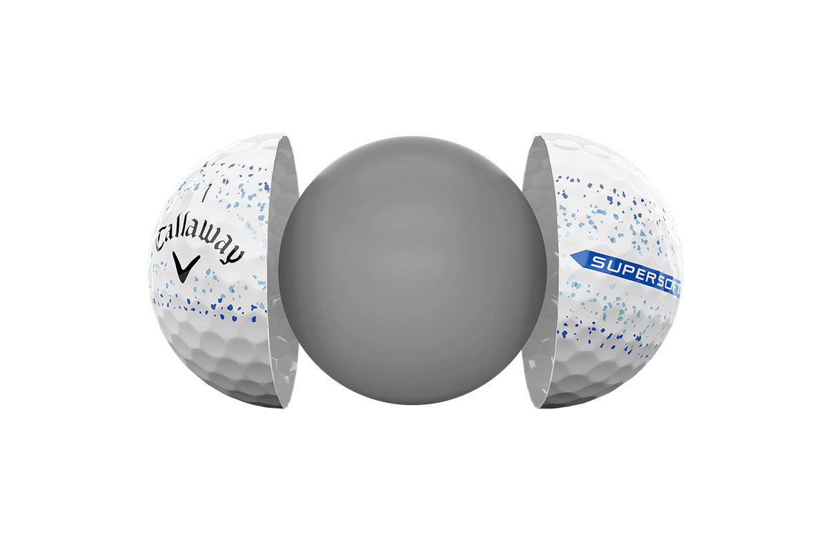 数量限定販売の「SUPERSOFT SPLATTER 360 ボール」。ブルーとレッドの2色