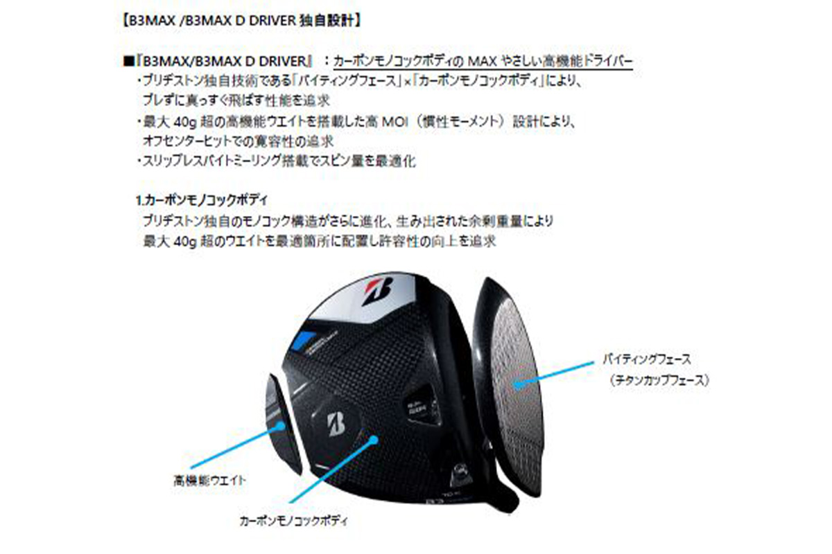 ブリヂストン「B3MAX DRIVER」
