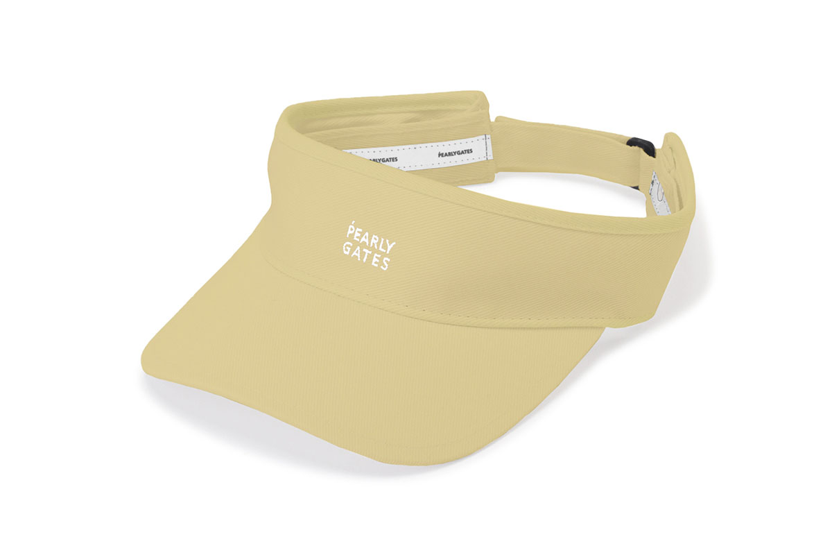 「パーリーゲイツ エッセンシャル」 ベージュカラー　バイザー