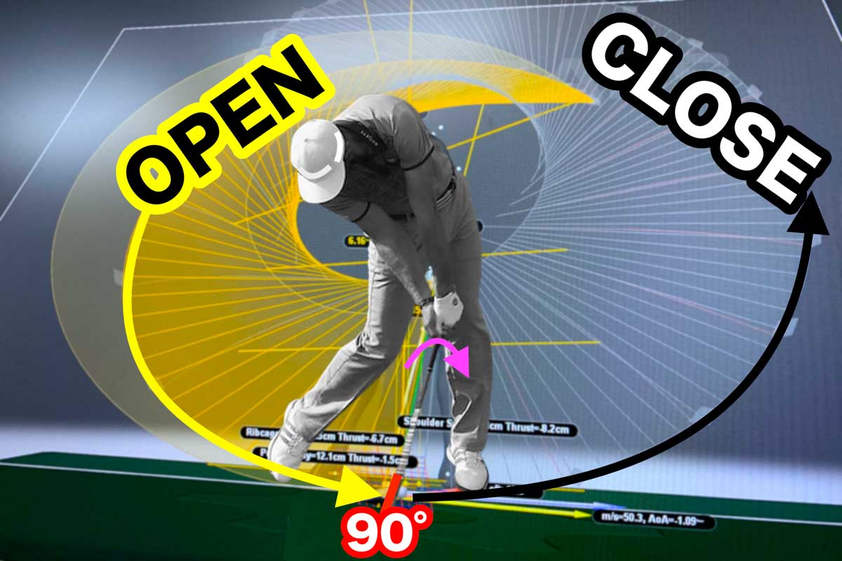 「フェースが真っすぐ」になるインパクトは、開閉しているフェースの一瞬を切り取ったに過ぎない