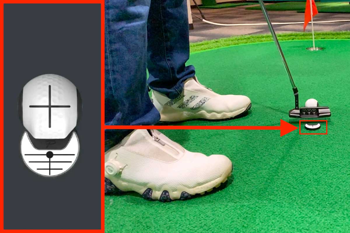 「デビルボール」の下部を隠してしまうマーカーは、多くのアマチュアが自分で気づかないパッティング時のダフリを矯正する効果がある