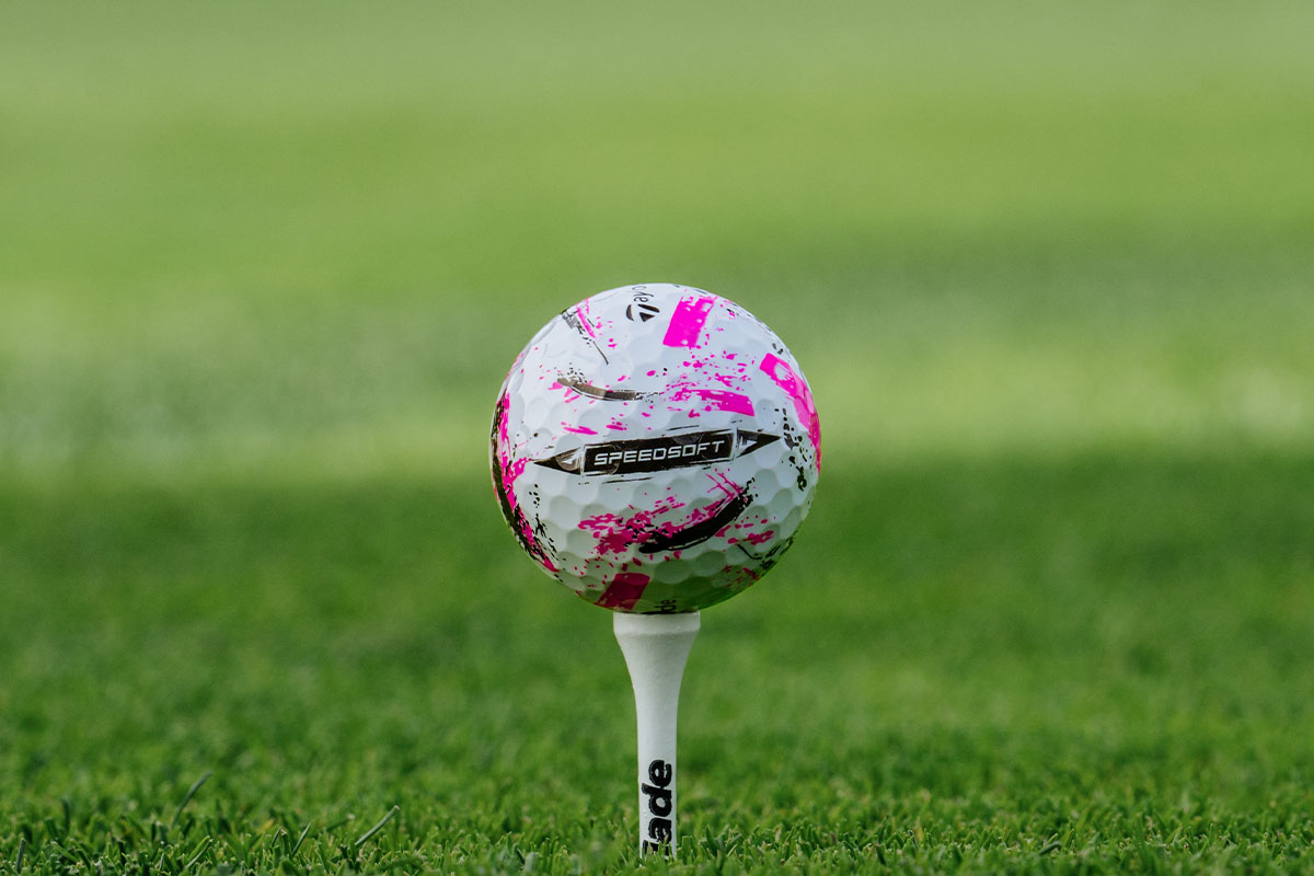 テーラーメイド 新作ゴルフボール「スピードソフト インク」 ピンク