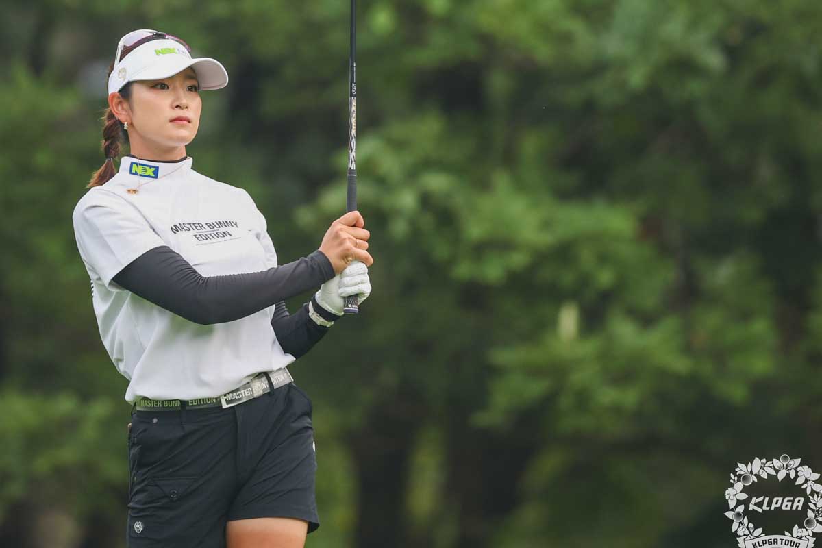 韓国女子ツアーのメジャー「ハンファクラシック」最終日をプレーする原英莉花　写真：KLPGA提供