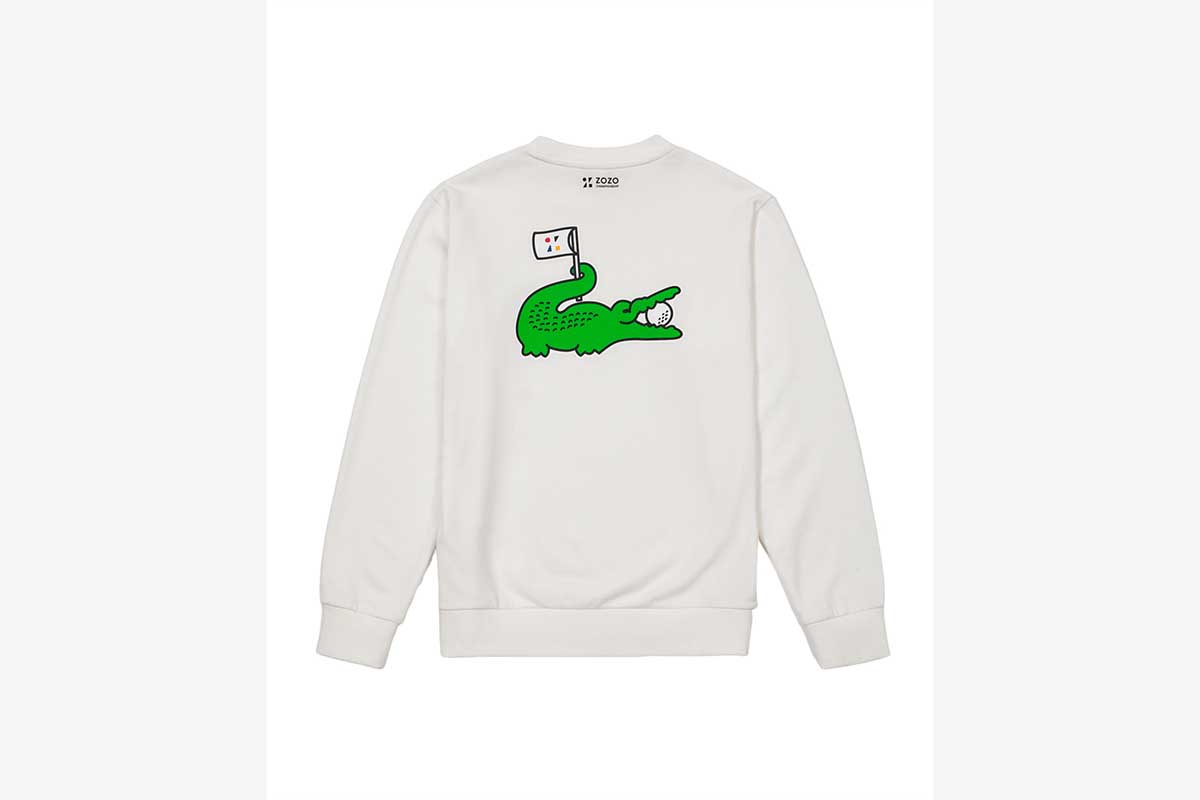 LACOSTE／ZOZO CHAMPIONSHIPコラボ セレブレーションロゴ グリーン クロック スウェットプルオーバー：2万900円（税込み）