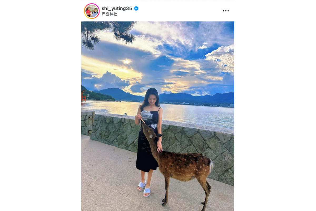 セキ・ユウティンのインスタグラム（shi_yuting35）より