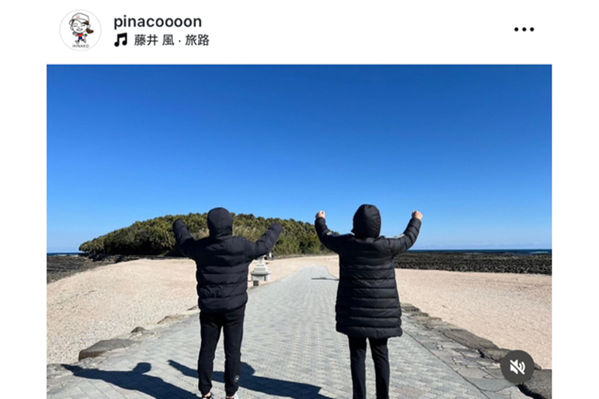 渋野日向子のインスタグラム（@pinacoooon）より