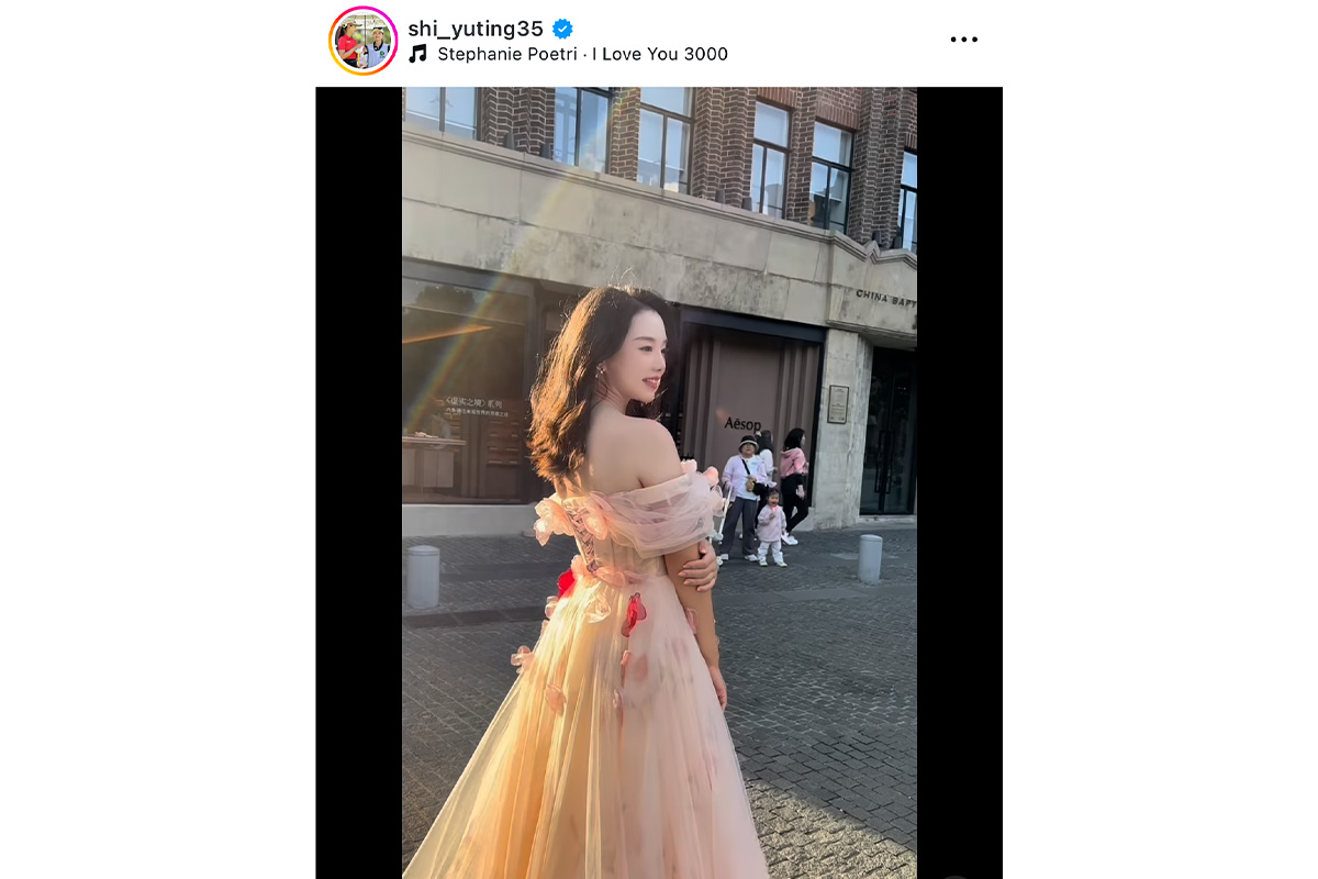 セキ・ユウティンのインスタグラム(shi_yuting35)より