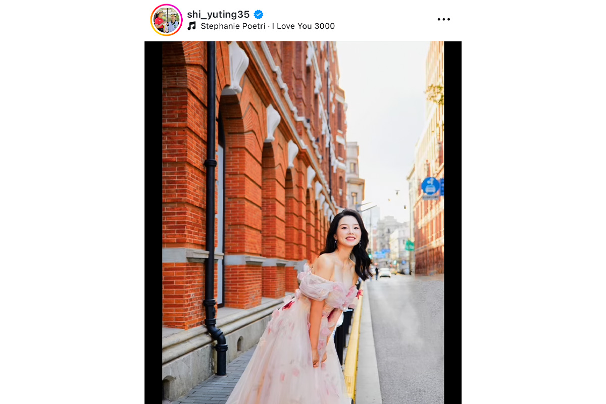 セキ・ユウティンのインスタグラム(shi_yuting35)より